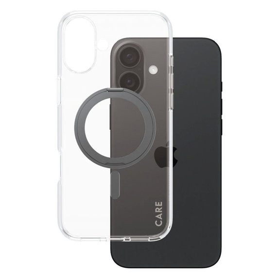 Etui Kickstand z MagSafe do iPhone 16 Plus, Czarne, CARE