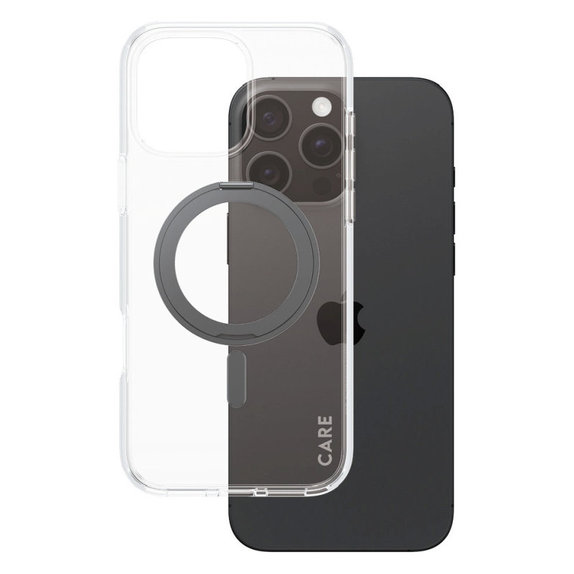 Etui Kickstand z MagSafe do iPhone 16 Pro Max, Czarne, CARE