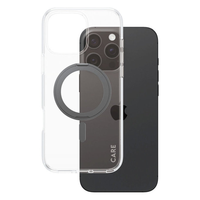 Etui Kickstand z MagSafe do iPhone 16 Pro Max, Czarne, CARE