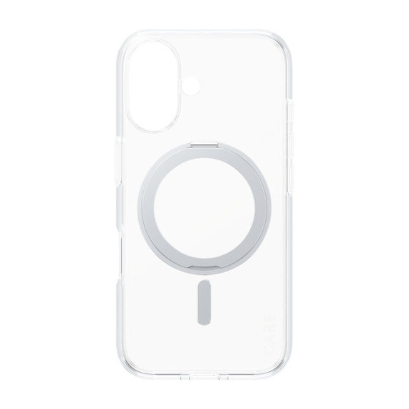 Etui Kickstand z MagSafe do iPhone 16, Srebrne, CARE