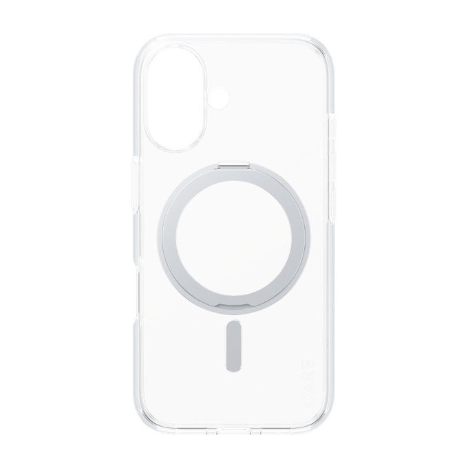 Etui Kickstand z MagSafe do iPhone 16, Srebrne, CARE