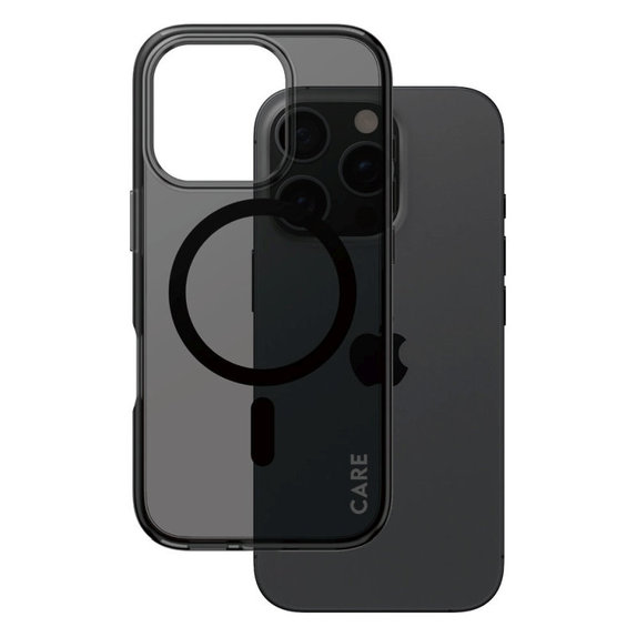 Etui Smokey z MagSafe do iPhone 16 Pro, Czarne, CARE
