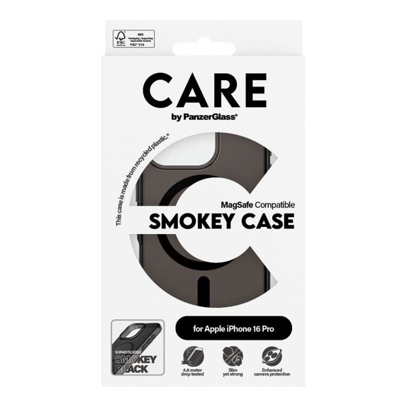 Etui Smokey z MagSafe do iPhone 16 Pro, Czarne, CARE