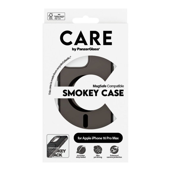 Etui Smokey z MagSafe do iPhone 16 Pro Max, Czarne, CARE