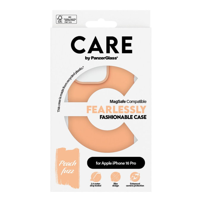 Etui Fearlessly z MagSafe do iPhone 16 Pro, Peachy, CARE