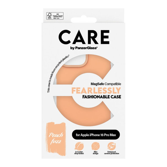 Etui Fearlessly z MagSafe do iPhone 16 Pro Max, Peachy, CARE