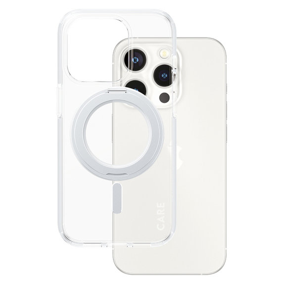 Etui Kickstand z MagSAFE by PanzerGlass do iPhone 15 Pro, Srebrne, PanzerGlass