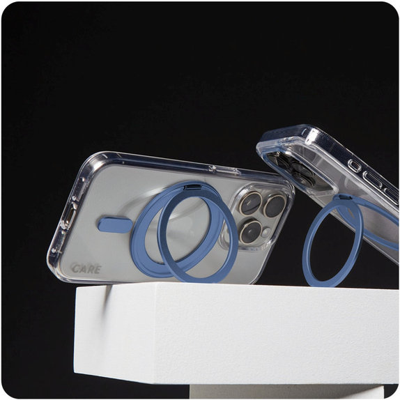 Etui Kickstand z MagSafe do iPhone 16 Pro Max, Niebieskie, CARE