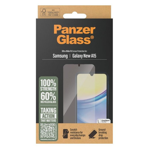 Szkło hartowane UWF z aplikatorem do Samsung A16 i A16 5G, Przezroczysty, Transparent, PanzerGlass