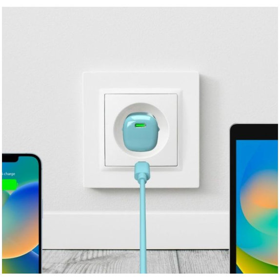 Ladowarka MiniPro USB-C, GaN, 20W, island mist, PURO