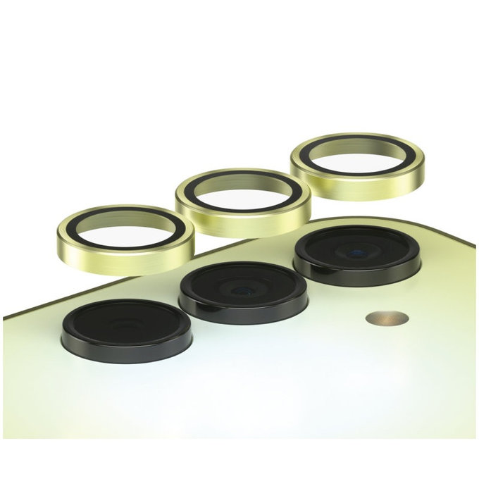 Osłona obiektywu aparatu Hoops do Samsung A15/A15 5G, Żółte, PanzerGlass