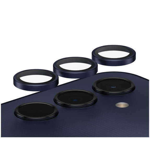 Osłona obiektywu aparatu Hoops do Samsung A25 5G, Niebieskie/Czarne, PanzerGlass