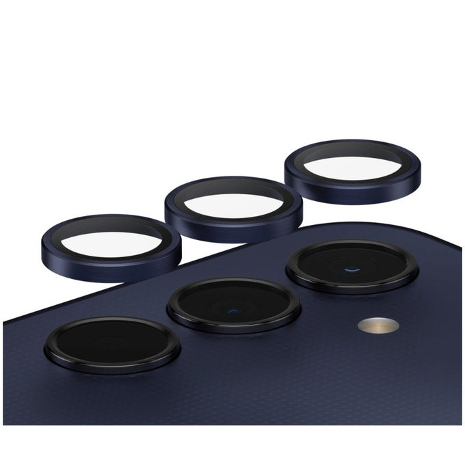Osłona obiektywu aparatu Hoops do Samsung A25 5G, Niebieskie/Czarne, PanzerGlass