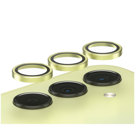 Osłona obiektywu aparatu Hoops do Samsung A25 5G, Żółte, PanzerGlass