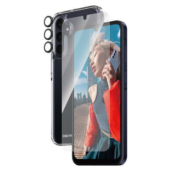 Bundle Hoops + Szkło hartowane UWF + Hard Case D3O do Samsung Galaxy A25 5G, Przezroczyste, PanzerGlass