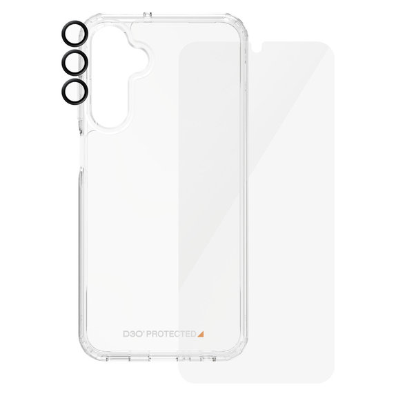 Bundle Hoops + Szkło hartowane UWF + Hard Case D3O do Samsung Galaxy A25 5G, Przezroczyste, PanzerGlass