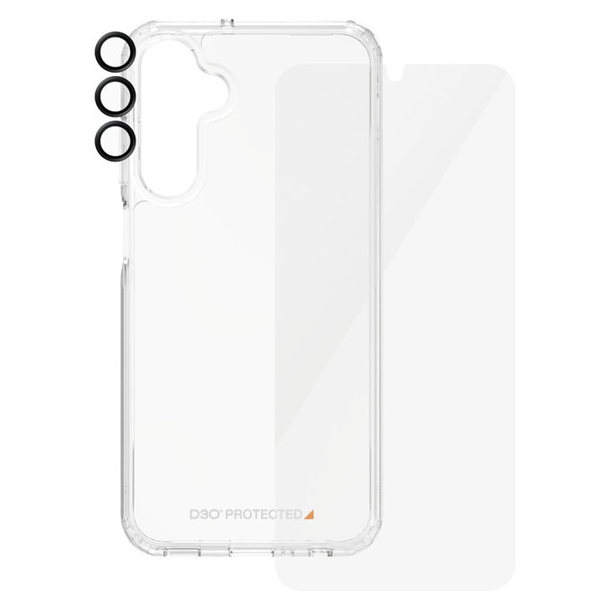 Bundle Hoops + Szkło hartowane UWF + Hard Case D3O do Samsung Galaxy A25 5G, Przezroczyste, PanzerGlass