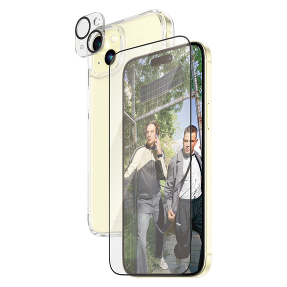 Bundle PicturePerfect + Szkło hartowane UWF + Hard Case D3O do iPhone 15 Plus, PanzerGlass