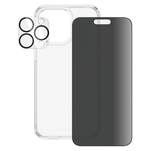Bundle PicturePerfect + Szkło hartowane UWF Privacy + Hard Case D3O do iPhone 15 Pro Max, PanzerGlass