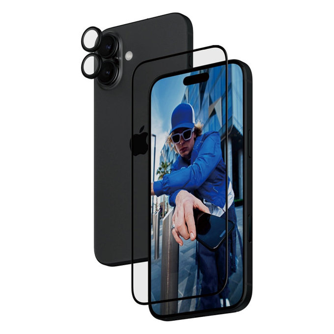 Bundle Hoops + szkło hartowane UWF do iPhone 16 Plus, PanzerGlass