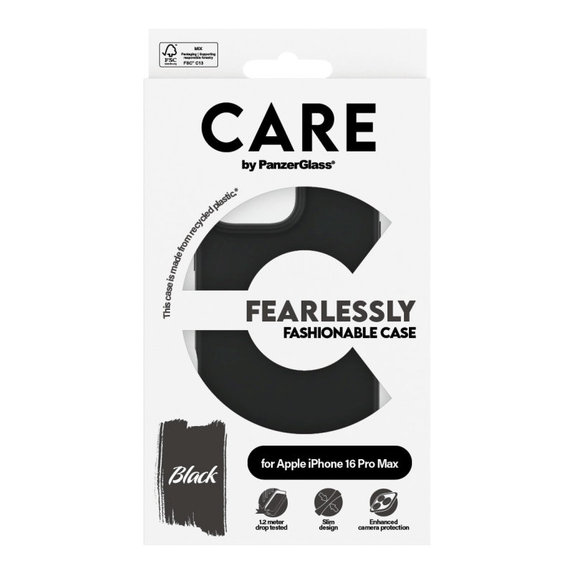 Etui Fearlessly do iPhone 16 Pro Max, Czarne, CARE