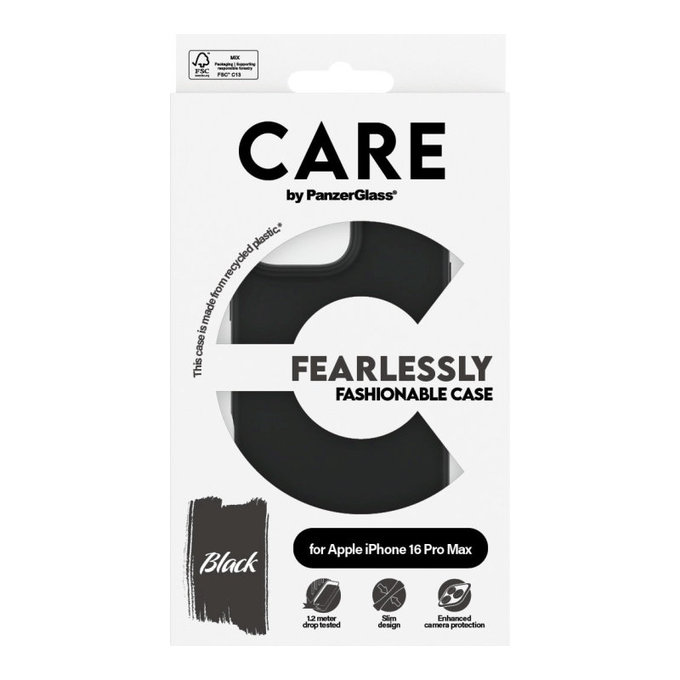 Etui Fearlessly do iPhone 16 Pro Max, Czarne, CARE