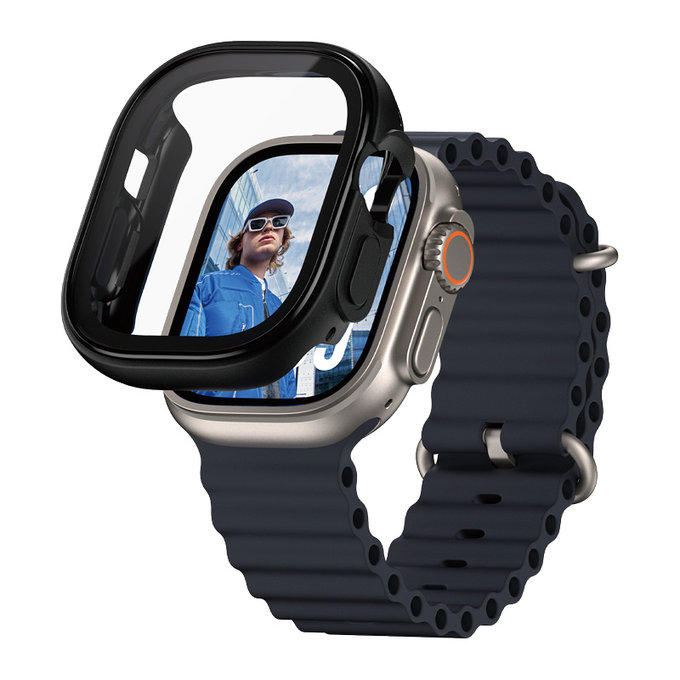 Szkło hartowane Full Body do Apple Watch Ultra 2024/Ultra 2/Ultra, Czarne, PanzerGlass