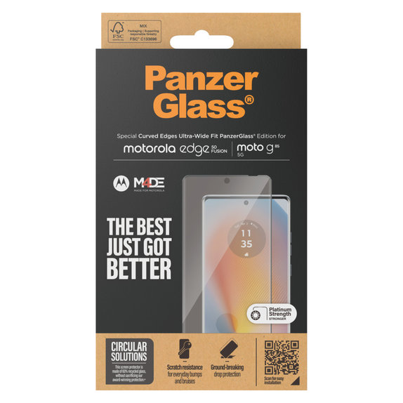 Szkło hartowane UWF do Motorola Moto G85 5G/Edge 50 Fusion, Czarne, PanzerGlass