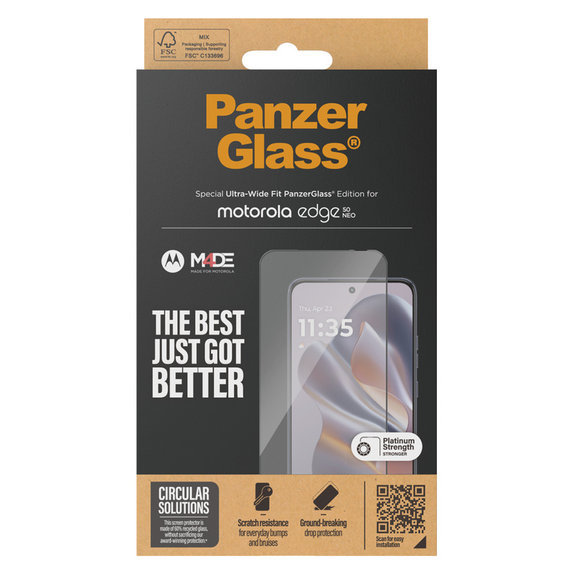 Szkło hartowane UWF do Motorola Edge 50 Neo, Czarne, PanzerGlass