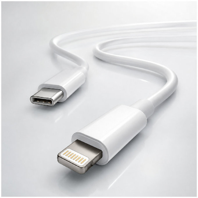 Kabel Lightning/USB-C, 1.5m | bialy | white | FixPremium