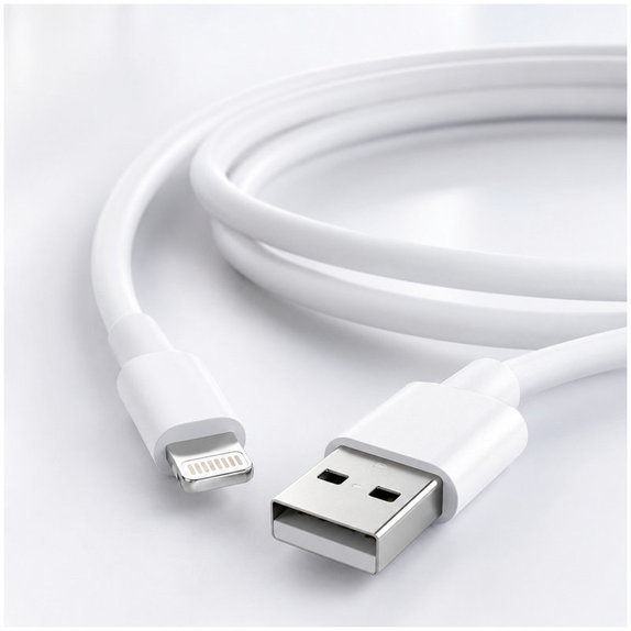 Kabel Lightning/USB, 1.5m | bialy | white | FixPremium