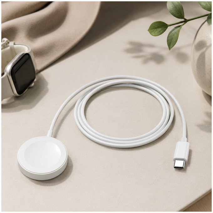 Kabel Watch/USB-C, 1m | bialy | white | FixPremium