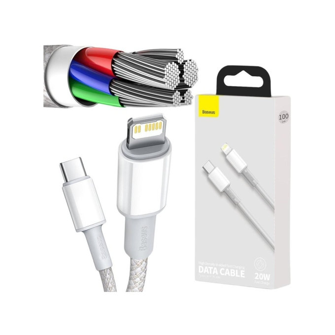 Kabel Lightning/USB-C, 1.5m | bialy | white | Baseus