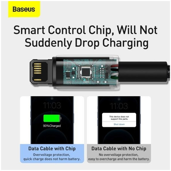 Kabel Lightning/USB, 1.5m | czarny | black | Baseus