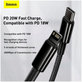 Kabel Lightning/USB-C, 1.5m | czarny | black | Baseus