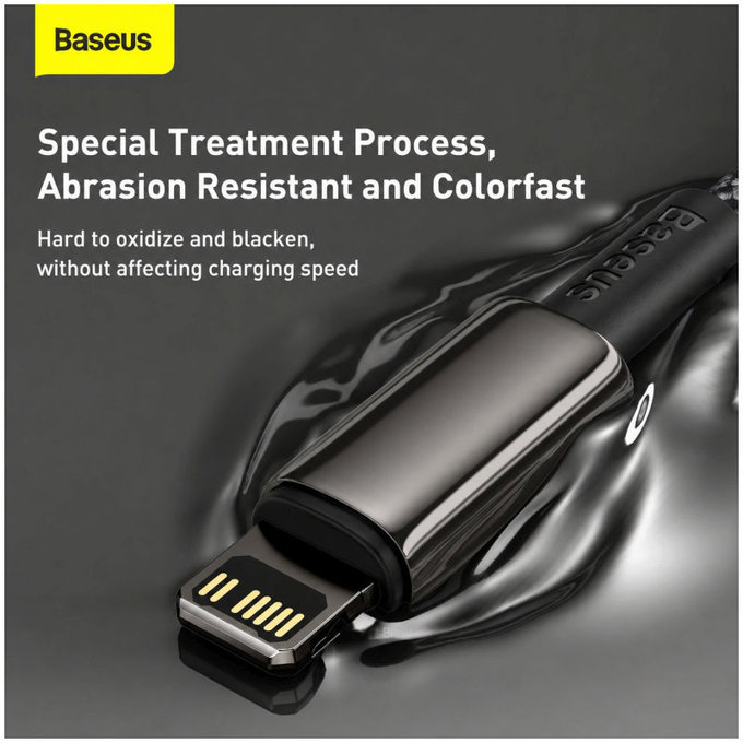 Kabel Lightning/USB-C, 1.5m | czarny | black | Baseus