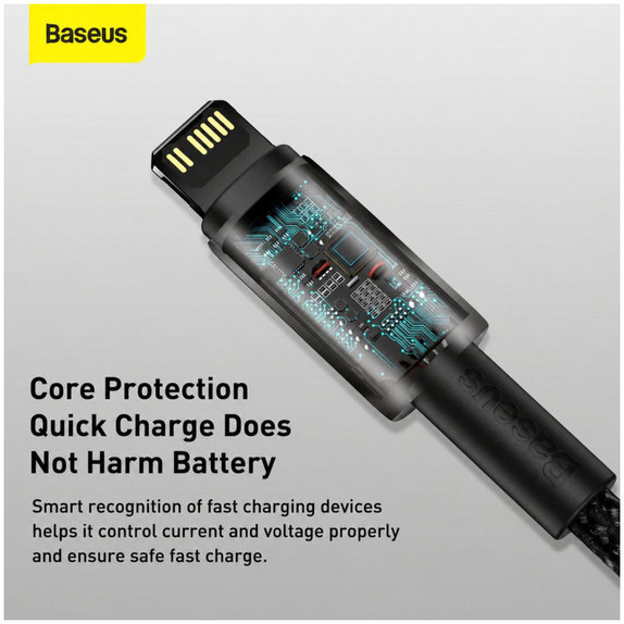 Kabel Lightning/USB-C, 1.5m | czarny | black | Baseus
