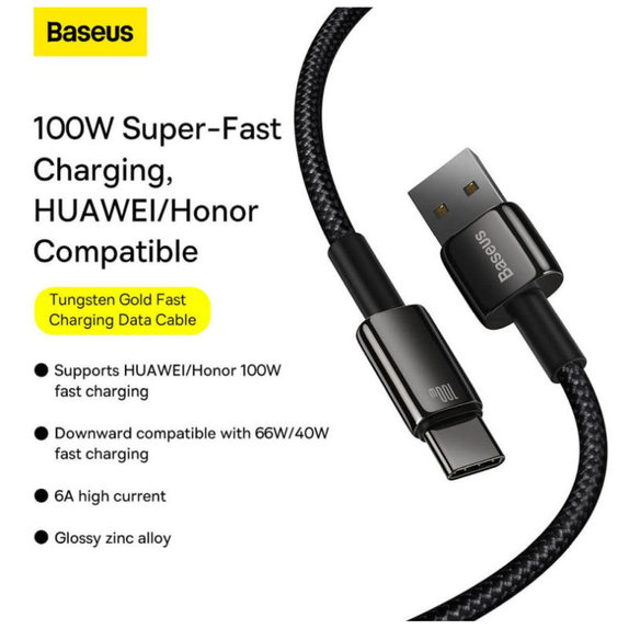 Kabel USB-C/USB, 1.5m | czarny | black | Baseus