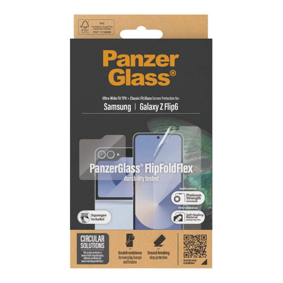 Folia ochronna UWF i szkło hartowane do Samsung Z Flip6, Przezroczyste, PanzerGlass