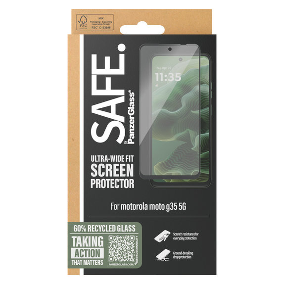 Szkło hartowane do Motorola Moto G35, Czarne, SAFE by PanzerGlass