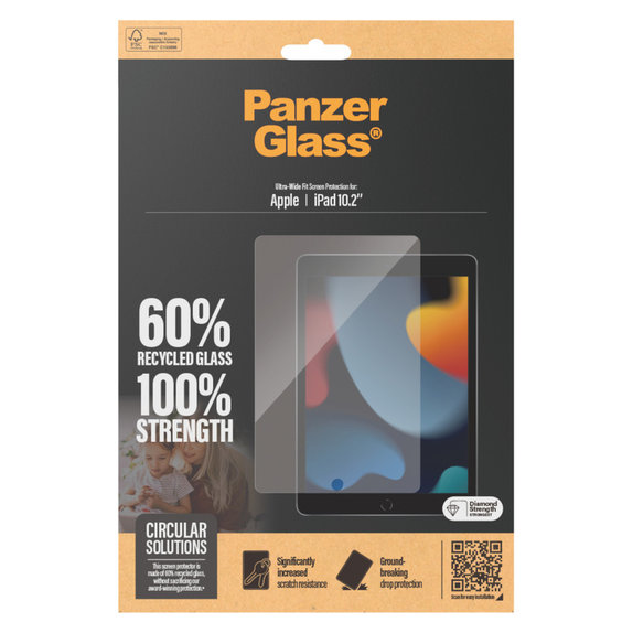 Szkło hartowane UWF do iPad 10,2'' (2019-2021), Przezroczyste, PanzerGlass