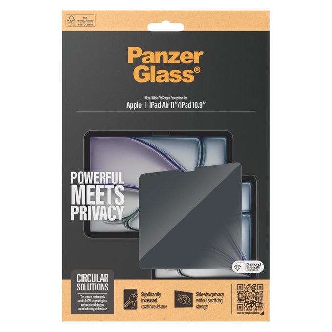 Szkło hartowane UWF Privacy do iPad 10,9"/Air 11'', Przezroczyste, PanzerGlass