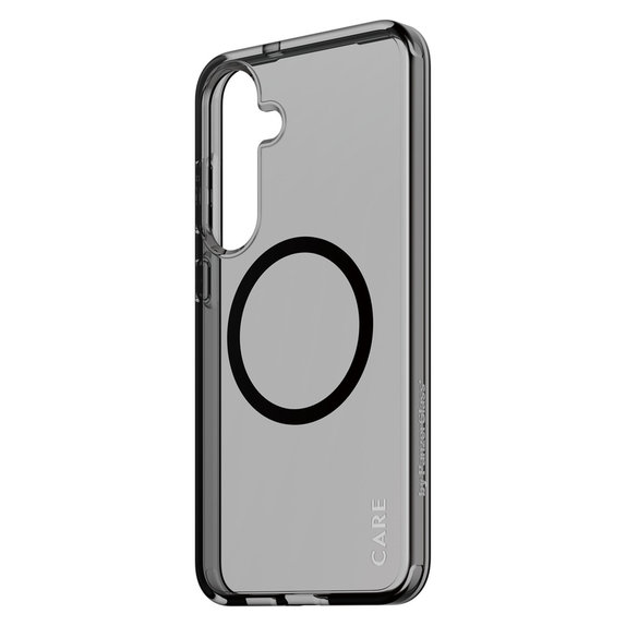 Etui Smokey z czarnym QI do Samsung Galaxy S25+, Czarne, PanzerGlass