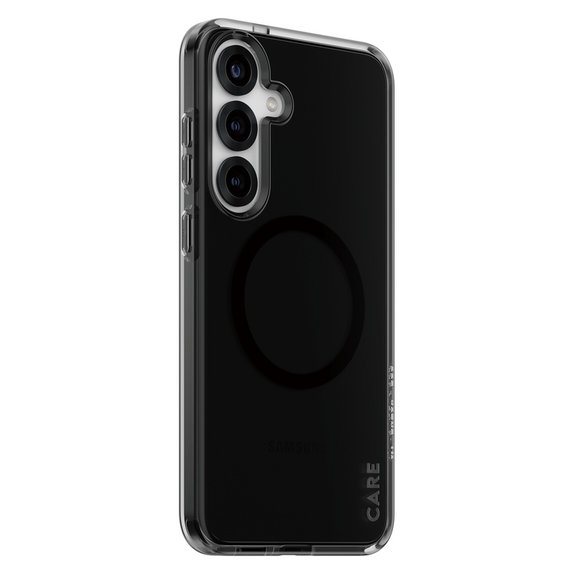 Etui Smokey z czarnym QI do Samsung Galaxy S25+, Czarne, PanzerGlass