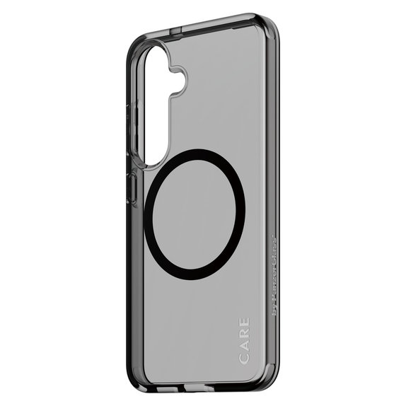 Etui Smokey z czarnym QI do Samsung Galaxy S25, Czarne, PanzerGlass