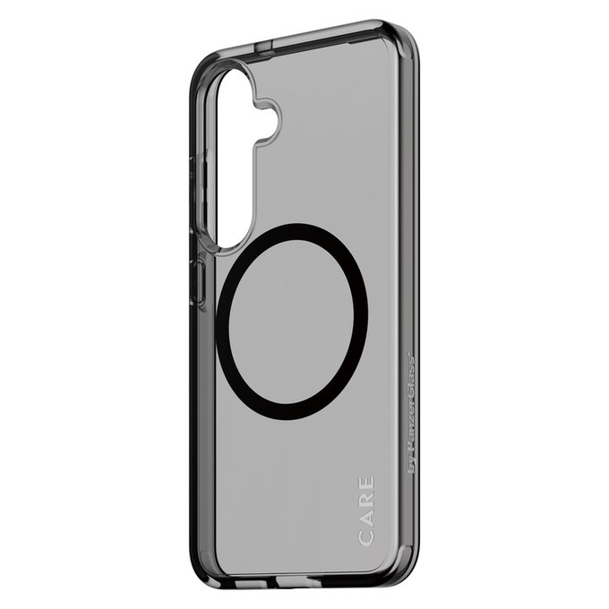 Etui Smokey z czarnym QI do Samsung Galaxy S25, Czarne, PanzerGlass