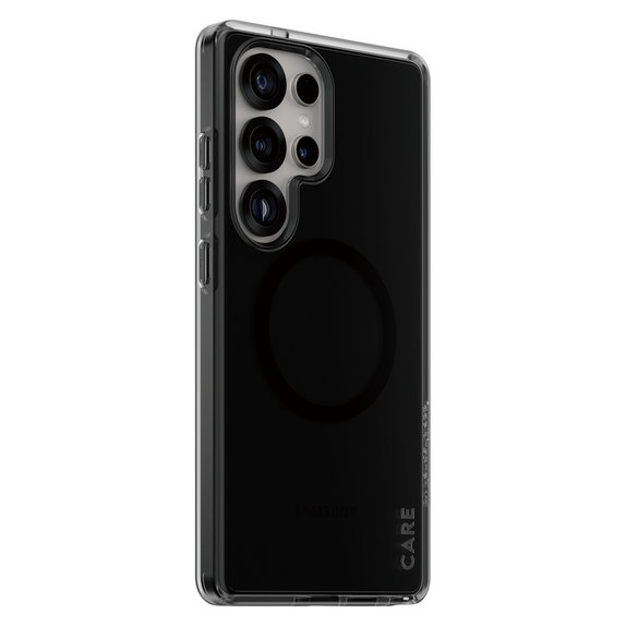 Etui Smokey z czarnym QI do Samsung Galaxy S25 Ultra, Czarne, PanzerGlass