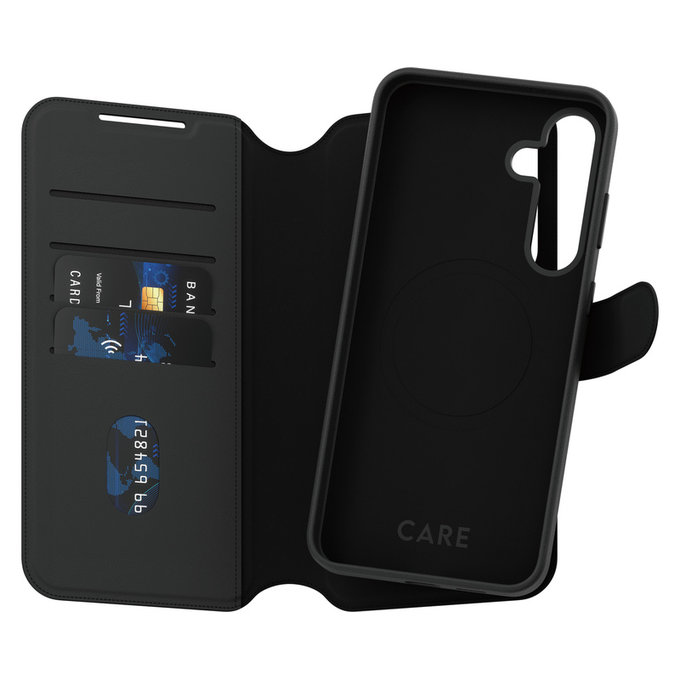 Etui Wallet Tango Two-In-One z QI do Samsung Galaxy S25+, Czarne, PanzerGlass