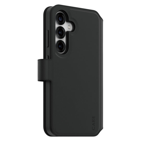 Etui Wallet Tango Two-In-One z QI do Samsung Galaxy S25, Czarne, PanzerGlass
