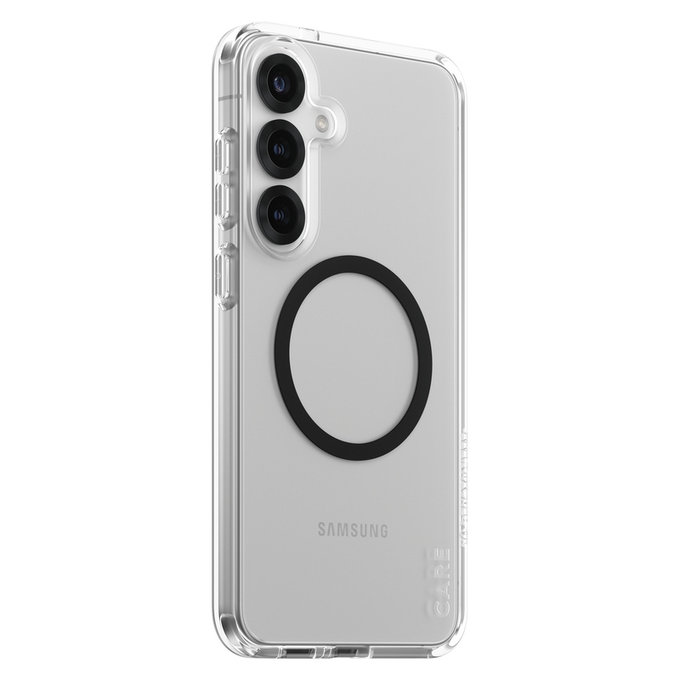 Etui Urban Combat z czarnym QI do Samsung Galaxy S25+, Przezroczyste, PanzerGlass